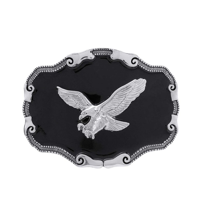 YOQUCOL Native American Bald Eagle Belt Buckle Western Cowboy Mountain Flying Eagle Belt Buckle - Image 1
